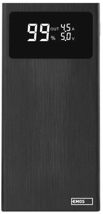 Батарея мобильная EMOS B0531B BetaQ 10 22,5W / 10000mAh, черный, PD20W