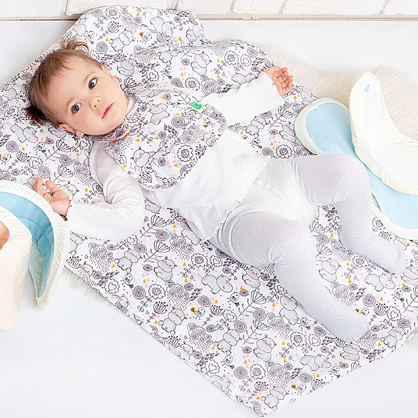 Фото - Пелюшка багаторазова водонепроникна ЕКО ПУПС Eco Cotton 50х70 см бегемотики & пташки (EPG10N-5070-1)