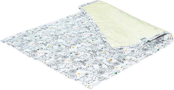 Фото - Пелюшка багаторазова водонепроникна ЕКО ПУПС Eco Cotton 50х70 см бегемотики & пташки (EPG10N-5070-1)