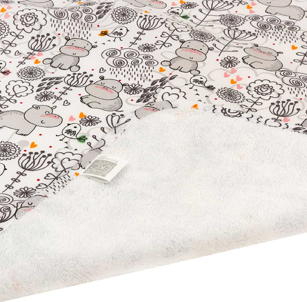 Фото - Пелюшка багаторазова водонепроникна ЕКО ПУПС Eco Cotton 50х70 см бегемотики & пташки (EPG10N-5070-1)