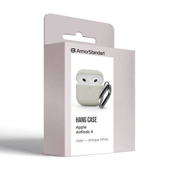 Фото - Чехол для наушников Armorstandart Hang Case for Apple AirPods 4 Antique white (ARM81279)