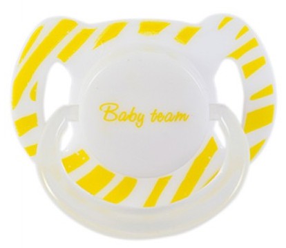 Круглая пустышка Baby Team латексная со светящимся кольцом (3225)