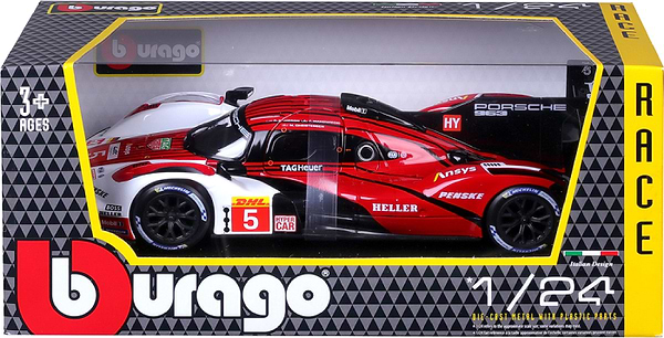 Фото - Коллекционная машинка 1:24 Bburago PORSCHE 963 (1:24) (18-28022)
