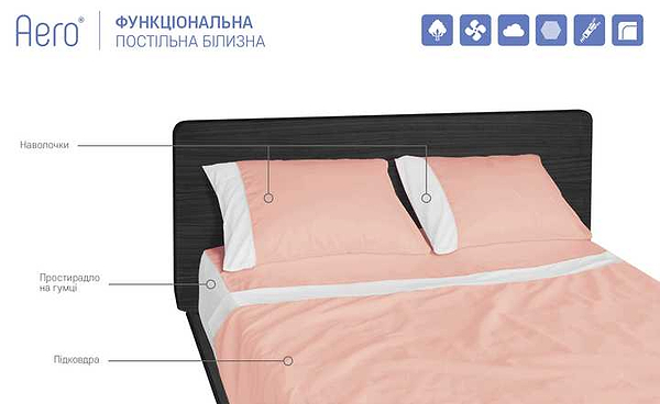 Фото - Простынь двуспальная Sonex Aero Light Peach 180x200x25 см (SO102323)