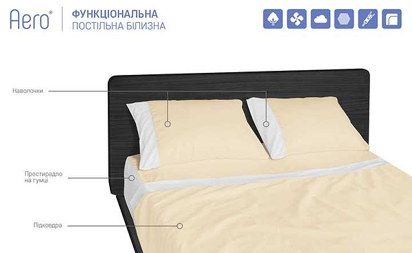 Фото - Простынь полуторная Sonex Aero Champagne 140x200x25 см (SO102326)