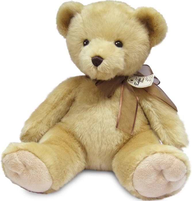 М'яка іграшка Aurora Ведмідь бежевий з бантом 43 см (130025A) - Фото 1