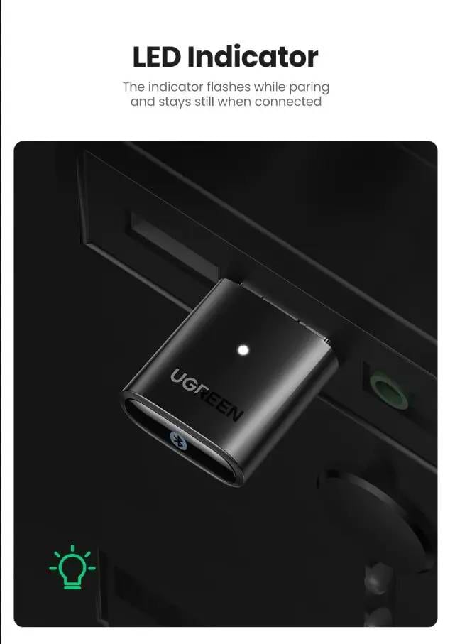 Фото - Адаптер мережі Bluetooth USB UGREEN CM390 5.0 USB RTL8761BUV (80889)