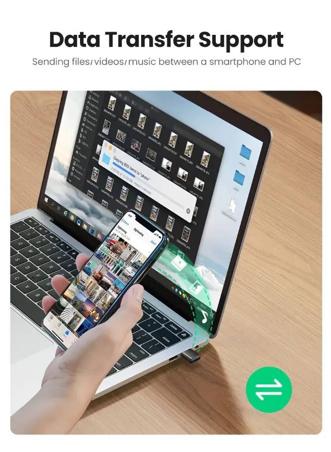 Фото - Адаптер мережі Bluetooth USB UGREEN CM390 5.0 USB RTL8761BUV (80889)