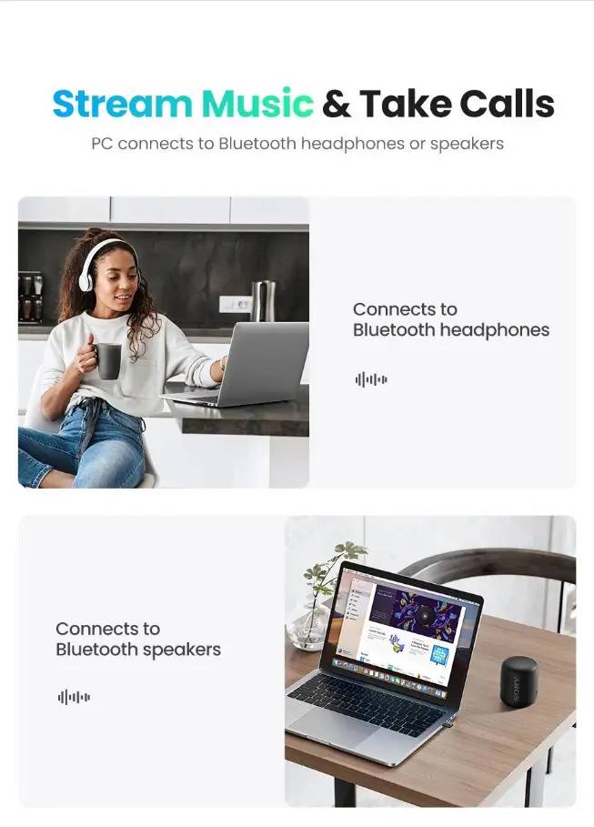 Фото - Адаптер мережі Bluetooth USB UGREEN CM390 5.0 USB RTL8761BUV (80889)