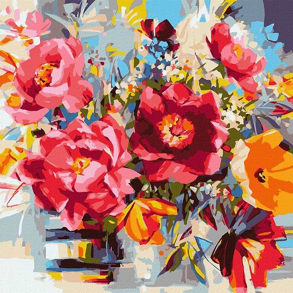 Фото - Картина за номерами Ideyka "Білосніжна бавовна з фарбами металік extra" 40х50 см (KHO3234)