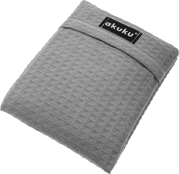 Фото - Сухая грелка для малыша Akuku с вишневыми косточками 13x16 см, серый (A0635)