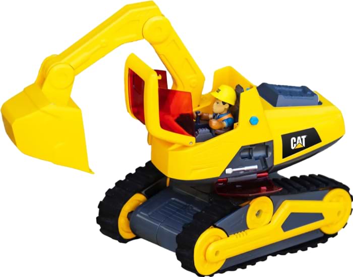 Наземна будівельна техніка Funrise CAT Екскаватор з фігуркою зі світлом та звуком 30 см (83203)