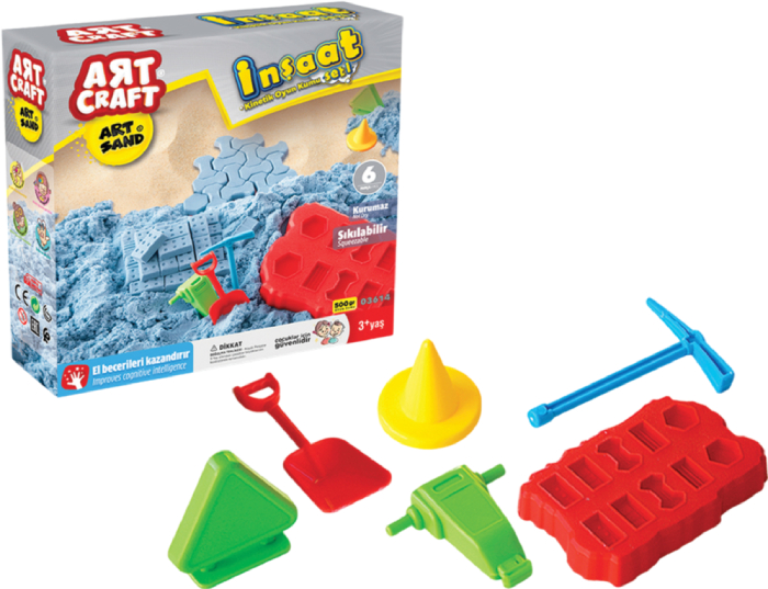 Кинетический песок dede Строительство Art Craft 500 г (03614)