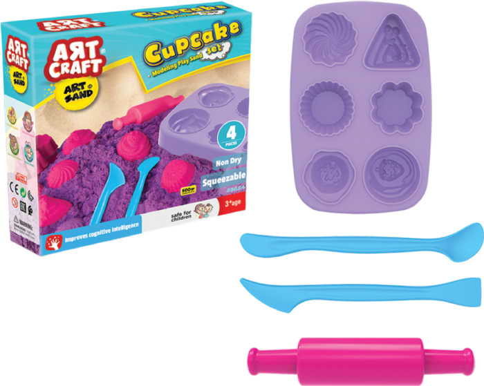 Кинетический песок dede Лепка кексов Art Craft 500 г (03624)