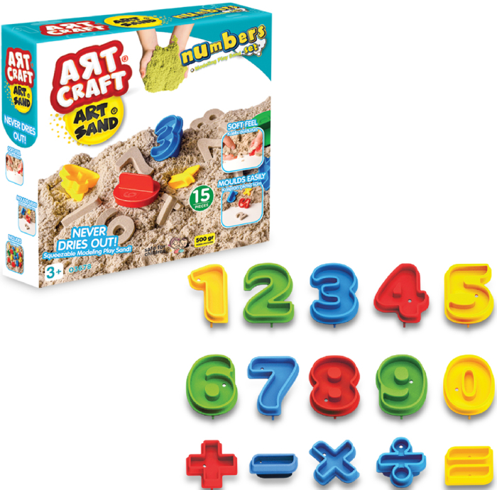 Кинетический песок dede Цифры Art Craft 500 г (03678)