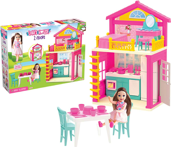 Фото - Меблі і будиночки для ляльки dede Будиночок 2 поверхи Lola (03661)