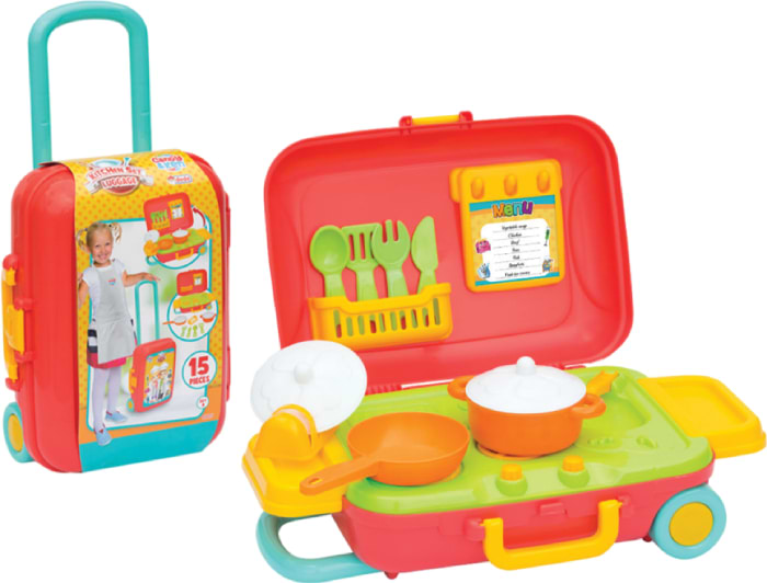 Сюжетно-ролевая игра. Кухня dede набор в чемодане 15 пр. Candy&Ken (03477)
