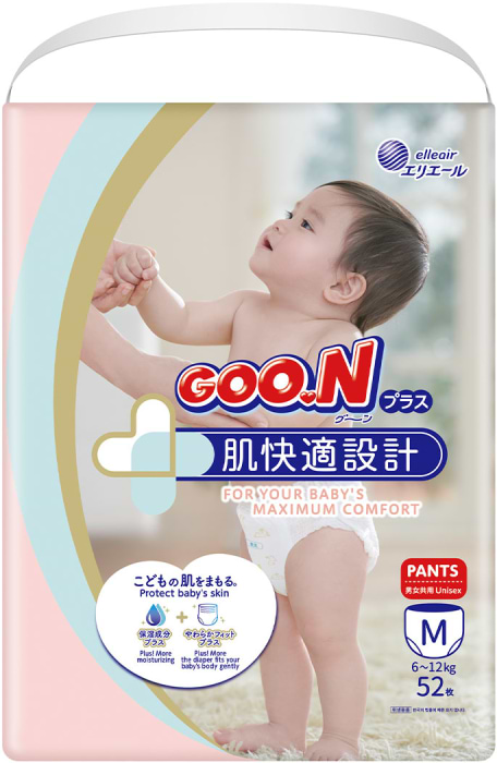 Одноразовые подгузники-трусики Goo.N Plus Размер М (6-12 кг.), 52 шт. (21001085)