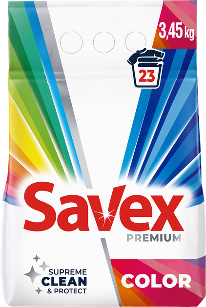 Пральний порошок SAVEX 2in1 Color automat 3,45 кг (3800024047923) - Фото 1
