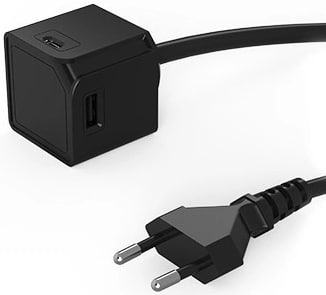 Мережевий зарядний пристрій Allocacoc USBcube Extended 1.5m 4 USB Black (10464BK/EUEUMC)
