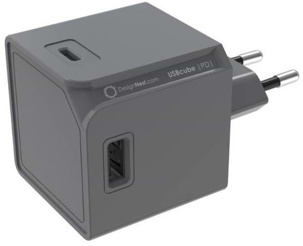 Мережевий зарядний пристрій Allocacoc USBcube Original PD 65W Gray (DH1253GY/EUPD65)