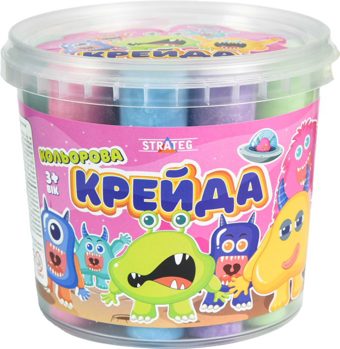 Купити Набір крейди Strateg Велика кругла - 16 штук різнокольорова (50138) - Фото 1 Набір крейди Strateg Велика кругла - 16 штук різнокольорова (50138) - Фото 1