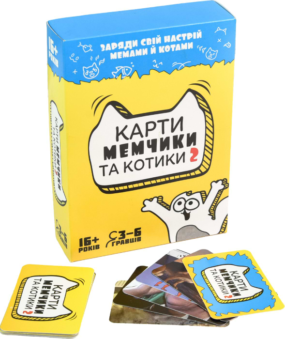 Фото - Настільна гра (12+) Strateg Карти мемчики та котики 2 укр. (30735)