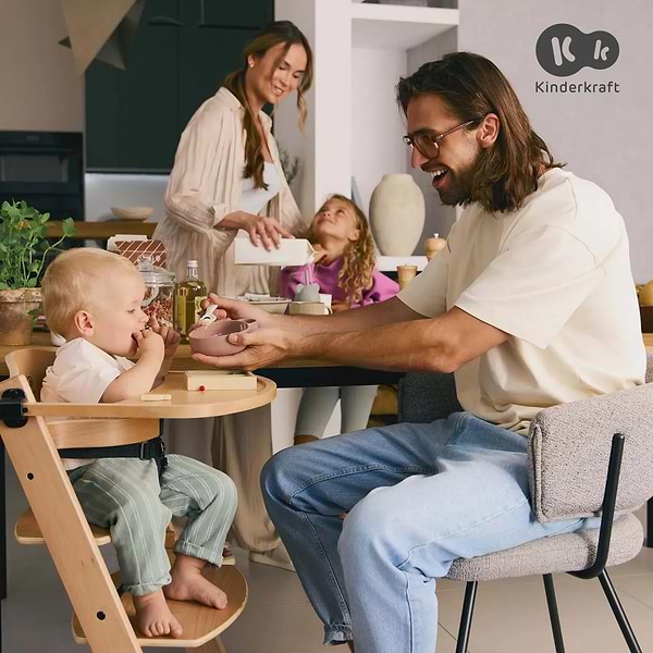 Фото - Стільчик для годування класичний Kinderkraft Enock Beige (KKKENOCBEGF0000)
