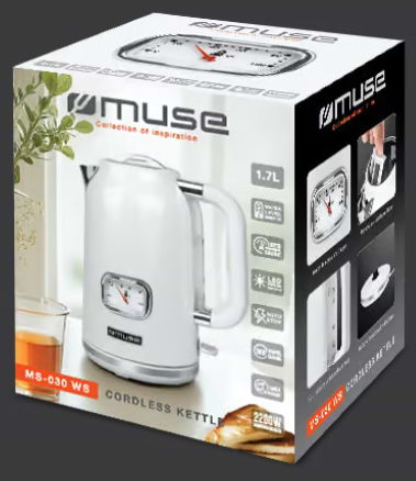 Фото - Электрический чайник Muse 1,7 л White (MS-030 WS)