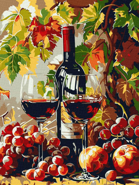 Картина за номерами Ideyka Осіннє вино ©art_selena_ua 30х40 см (KHO5705)