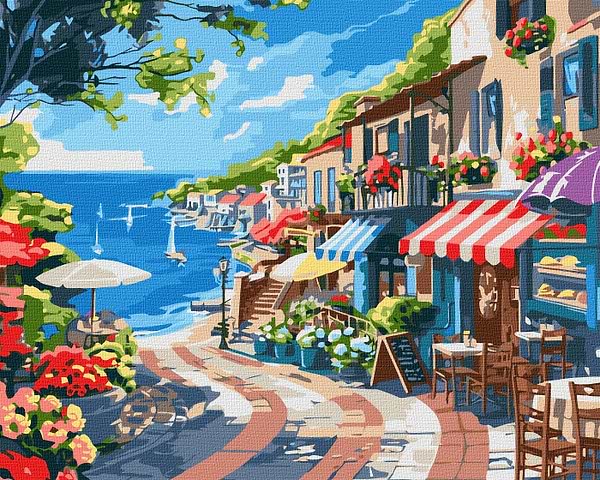 Фото - Картина по номерам Ideyka Приморский город ©art_selena_ua 40х50 см (KHO2792) Фото - Картина по номерам Ideyka Приморский город ©art_selena_ua 40х50 см (KHO2792)