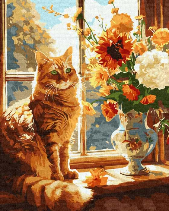 Картина за номерами Ideyka Рудий котик ©art_selena_ua 40х50 см (KHO6604) - Фото 1