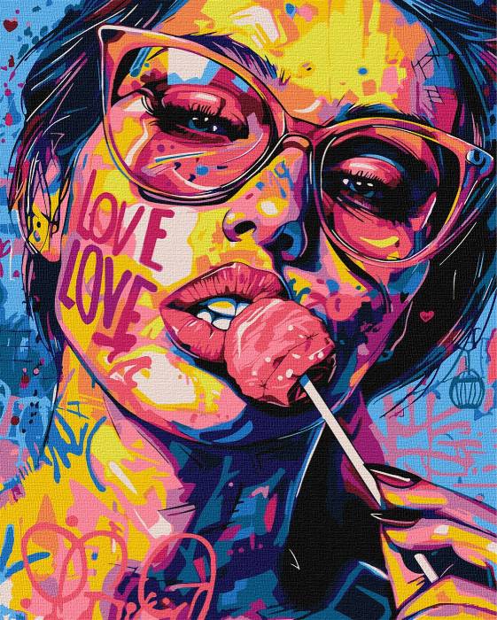 Картина за номерами Ideyka Дівчина з цукеркою ©art_selena_ua 40х50 см (KHO5128) - Фото 1