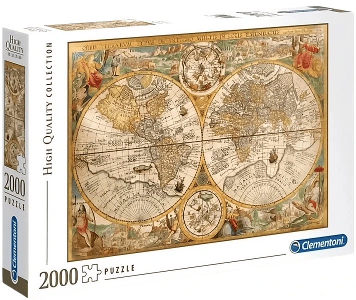Пазлы (8+) Clementoni Старинная карта 2000 эл. (32557)