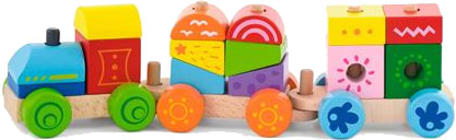 Базовий ігровий транспорт для малюка Viga Toys Яскраві кубики (50534)