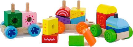 Фото - Базовий ігровий транспорт для малюка Viga Toys Яскраві кубики (50534)