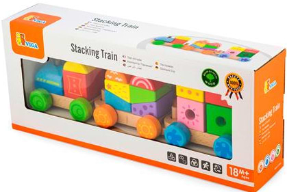 Фото - Базовий ігровий транспорт для малюка Viga Toys Яскраві кубики (50534)