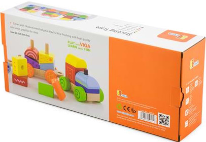 Фото - Базовий ігровий транспорт для малюка Viga Toys Яскраві кубики (50534)