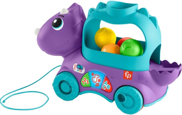 Фото - Интерактивная каталка Fisher-Price Веселый трицератопс (многоязычный) (HNR53)
