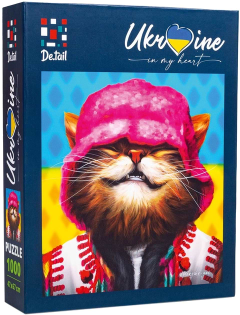 Пазли (8 +) De.tail "Smiling cat in pink hat " (DT1000-07)