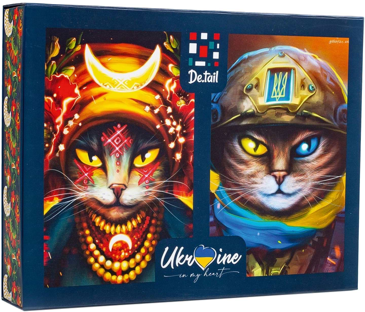 Пазли (8 +) De.tail 2 in 1 "Ukrainian Cat Soldier &amp;amp; Ukrainian molfarka"(DT500-10)