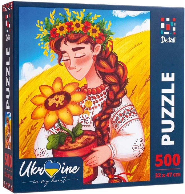 Пазли (8 +) De.tail «Ukrainian girl with the sunflower» (DT500-05)