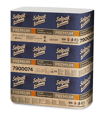 Полотенца бумажные SELPAK Pro. Premium целлюлозный Z 2-х слой. 200 лист. (32660130)