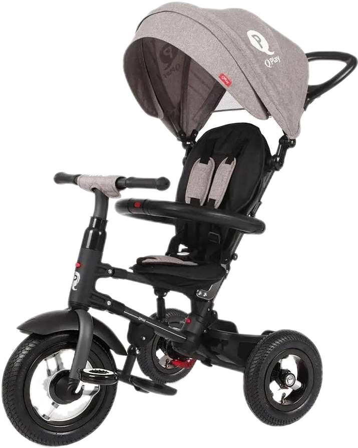 Трёхколёсный велосипед Qplay Rito Rubber Grey (S380-2GreyRubber)
