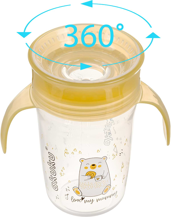 Фото - Чашка-непроливайка детская Akuku желтый (A0670)