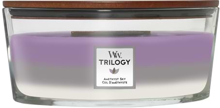 Свічка скло Woodwick Ellipse Trilogy Amethyst Sky (Аметистове небо) 453г (1707525E) - Фото 1