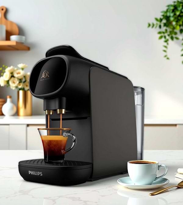 Фото - Кофеварка капсульная Philips L’OR Barista Sublime + 20 капсул L’OR и 2 стеклянные чашки L’OR 150мл