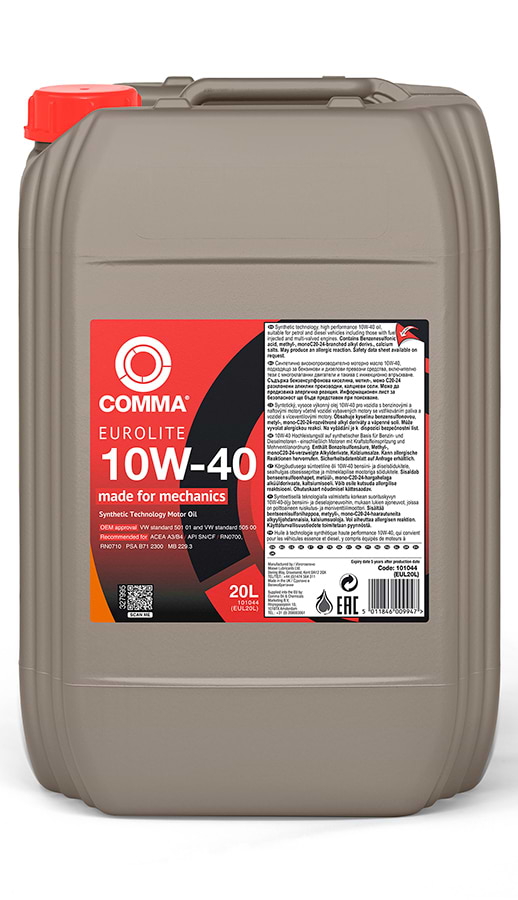 Олива для авто COMMA EUROLITE 10W-40 20л (EUL20L)