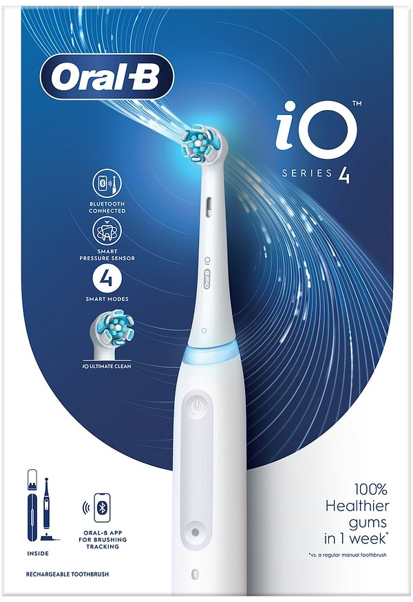 Фото - Зубная щетка электрическая Oral-B Braun iO Серия 4 Белая (4210201415305)