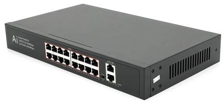 Фото - Коммутатор локальной сети (Switch) Merlion 16 POE + встроенный блок питания 52V 3.85A (YT32832)